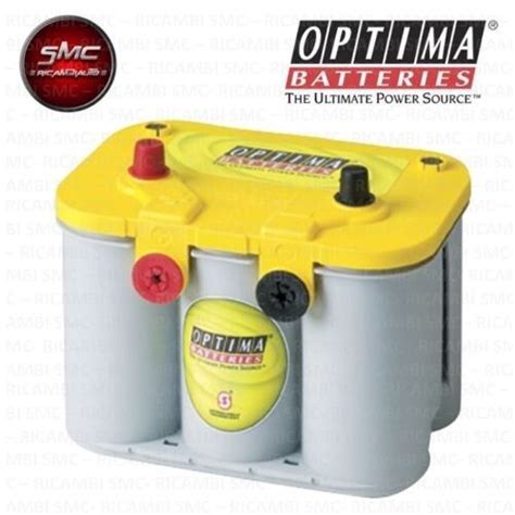 Batteria Optima Yellow Top 55ah 765a Ytu42 Servizi Avviamento Camper