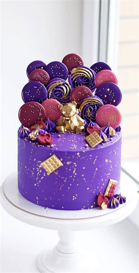 47 Cute Birthday Cakes For All Ages Purple Cake
