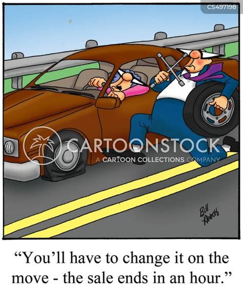Tire Change Cartoons And Comics Funny Pictures From Cartoonstock