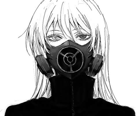 Anime Gas Mask Gas Mask Art Gas Mask Drawing