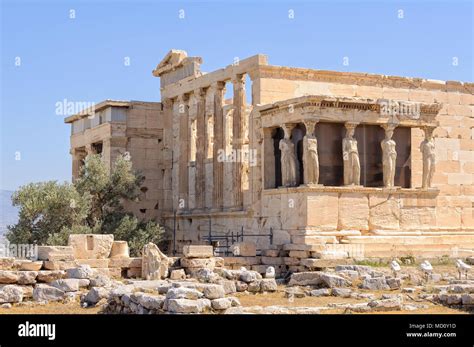 Erechtheion Is An Ancient Greek Temple On The North Side Of The