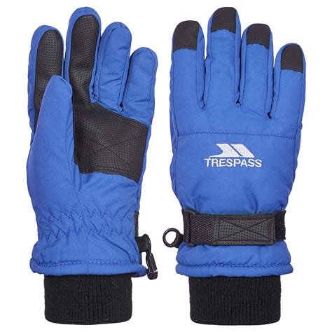 Trespass Ruri Ii Kids Ski Gloves Warm And Colourful In Orange Green Blue