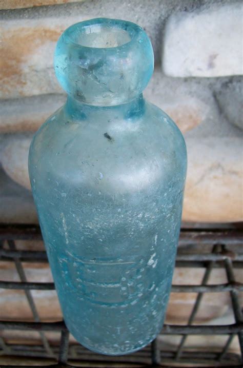 100 Yr Old Blue Hutchinson Bottle Marked Cbc Chicago Etsy Antique Glass Bottles Antique