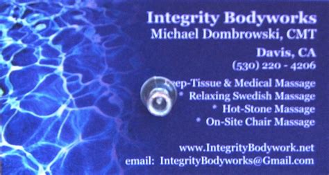 Integrity Bodyworks Massage Therapy Davis Localwiki