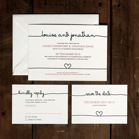 Scribble Wedding Invitation And Save The Date By Feel Good Wedding