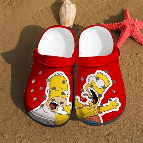 Funny The Simpsons Cartoon Classic Clogs Shoes Reallgraphics