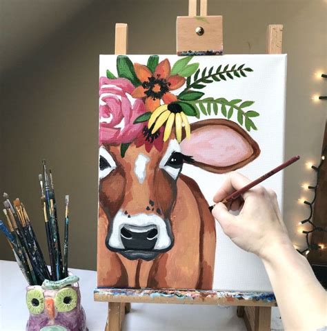 Cow Painting Tutorial Cow Painting Amazing Art Painting Painting