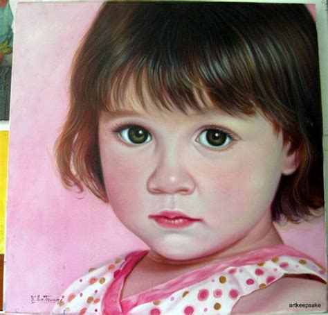 Baby Portrait Large Oil Paintings On Canvas 100 Money Back Etsy