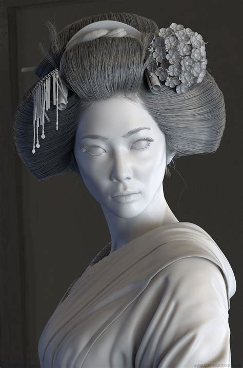 ArtStation Geisha Lars Martinsson Japanese Geisha Tattoo Japanese