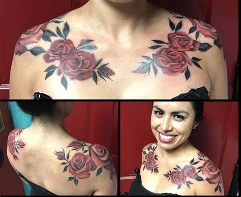 Rose Shoulder Tattoo Rosetattoo Shouldertattoo Redrosetattoo Amypruss Tattoos Rose