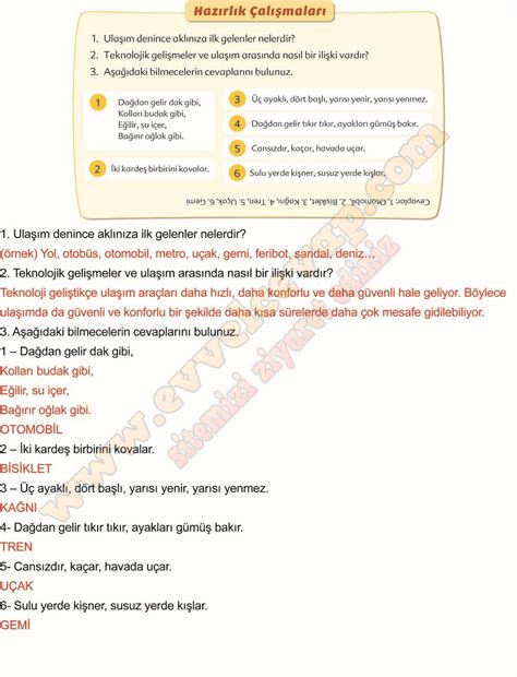 6. Sınıf Türkçe Ders Kitabı Sayfa 187-188-189-190 Cevapları Ekoyay Yayınları