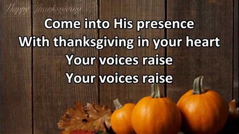Come Into His Presence Thanksgiving Version Lyric Video Hd Youtube