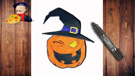 Halloween Drawing Ideas How To Draw Funny Pumpkin Youtube