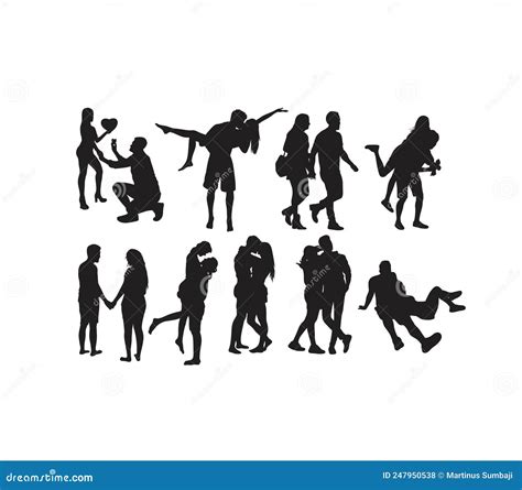 Couple Love People Silhouettes Stock Vector Illustration Of Activity Silhouettes 247950538