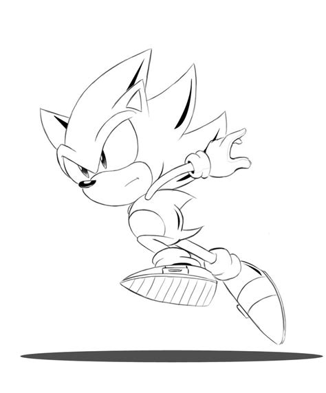 Dark Sonic Coloring Dark Sonic Coloring Pages Dark Sonic Coloring