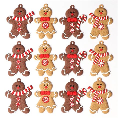 Gingerbread Man Ornaments Gingerman Doll Hanging Charms Clay Figurine