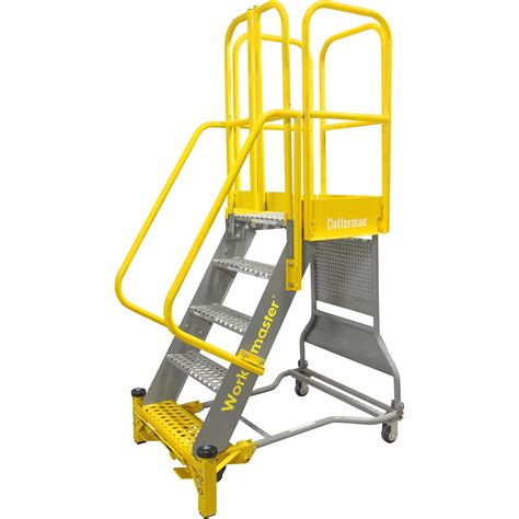 Cotterman Workmaster Super Duty Rolling Ladder With Handrails — 1000 Lb