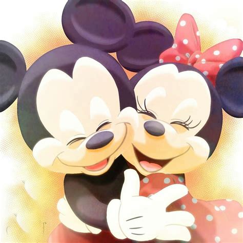 Mickey And Minnie Giving A Big Hug As Their Love Is Very Strong Retro