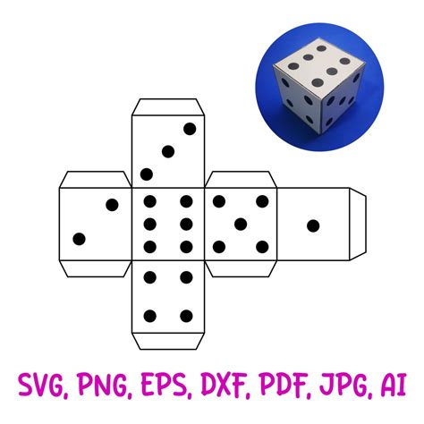 Printable Dice Svg Printable Paper Dice Dicemaking Scalable Dice