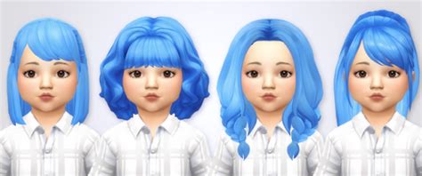 13 Cc Toddler Hair Recolors By Noodles Sims 4 Panda Cc