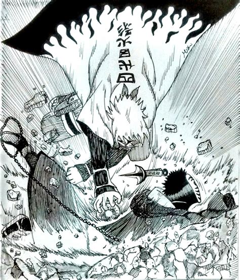 Manga Art Of Minato Vs Tobi By Me Hope You All Like It