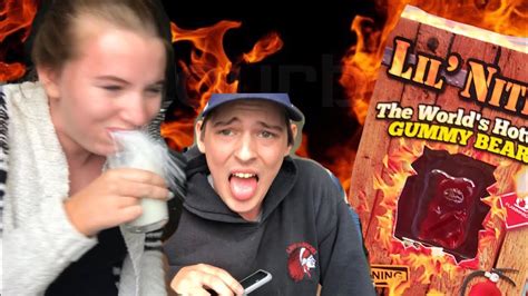 Worlds Hottest Gummy Bear Lil Nitro Challenge YouTube