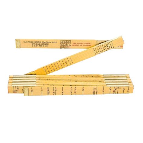 Lufkin 6 Ft X 58 In Brick Mason Wood Ruler T656n The Home Depot