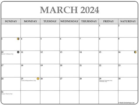 2024 Moon Phase Calendar