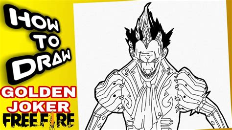 How To Draw Golden Joker Free Fire Easy Step By Step Como