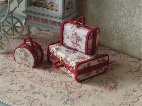 Dollhouse Miniature Suitcase Set Three Miniature Luggage Etsy
