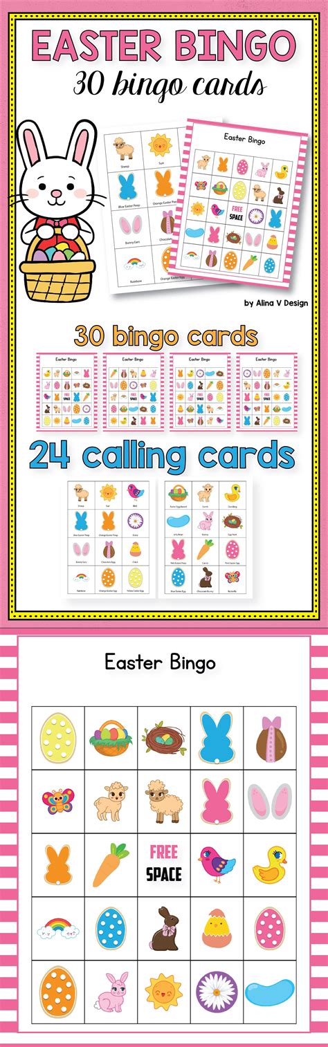 Easter Bingo Game Easter Activities For Kindergarten Easter Bingo