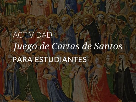 Juego De Los Santos Católicos Una Actividad De Juego De Cartas Para