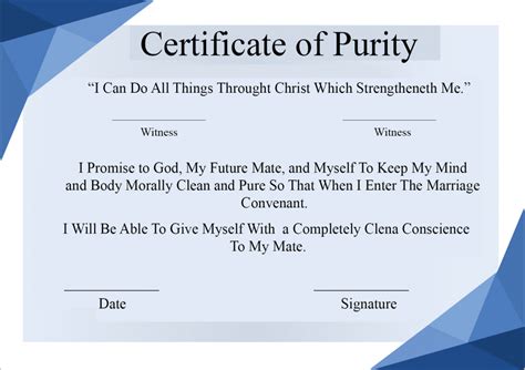 Free Sample Certificate Of Purity Templates