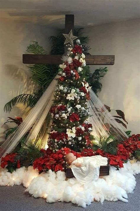 Church Christmas Decorations From The Cradle To The Cross