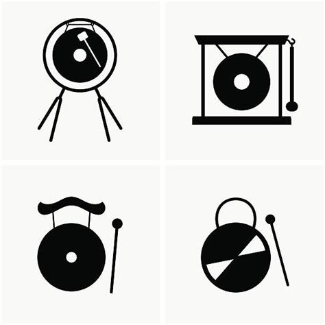 Gong Silhouette Illustrations Royalty Free Vector Graphics And Clip Art