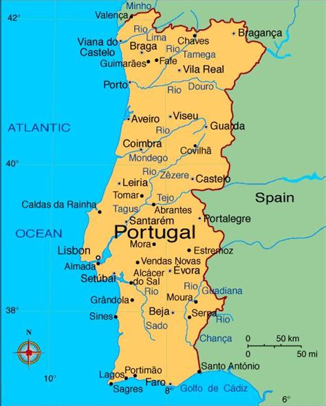 Map Of Portugal Portugal Map Portugal Travel Travel Infographic