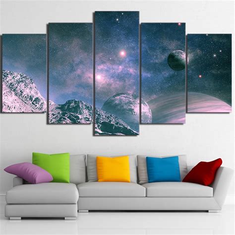 5 Pieces Canvas Prints Painting Wall Art Canvas Painting Outer Space