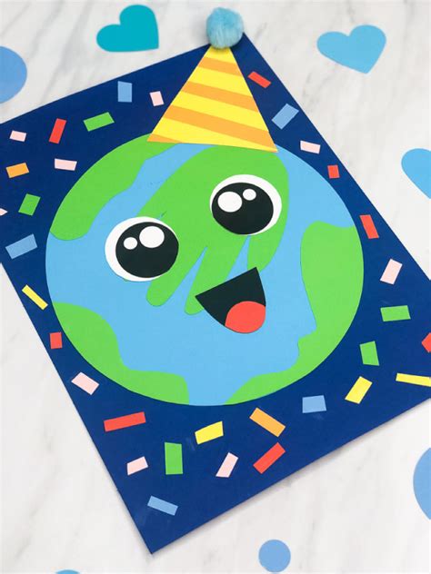 Earth day mosaic craft for kindergarten from kindergarten worksheets and games. Make This Handprint Earth Craft For Earth Day Celebrations