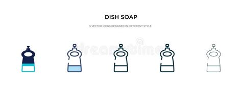 Dish Soap Icon In Different Style Vector Illustration Two Colored And