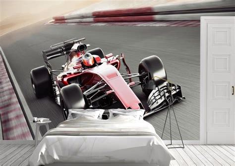F1 Car On Race Track Wall Mural Photo Wallpaper Uv Print Decal Etsy