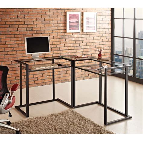Maybe you would like to learn more about one of these? Walker Edison Steel C Frame Corner Computer Desk Black and ...