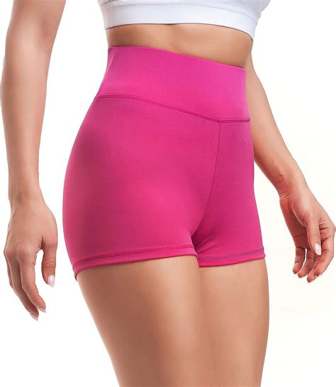 high waisted yoga shorts for women ruched booty butt lifting fitness workout running shorts