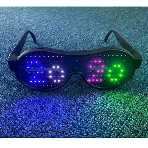 Magic Flash Led Party Glasses App Bluetooth Controlled Luminous Dj Sunglasses Diy Fruugo Uk