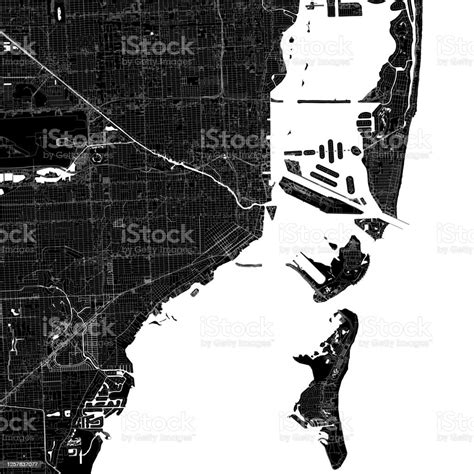 Mappa Vettoriale Di Miami Immagini Vettoriali Stock E Altre Immagini