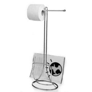 An elegant freestanding toilet paper stand designed to help save space in the bathroom without needing to drill holes. Amazon.com: Moderno Chrome dual tissue holder Toilet Paper ...