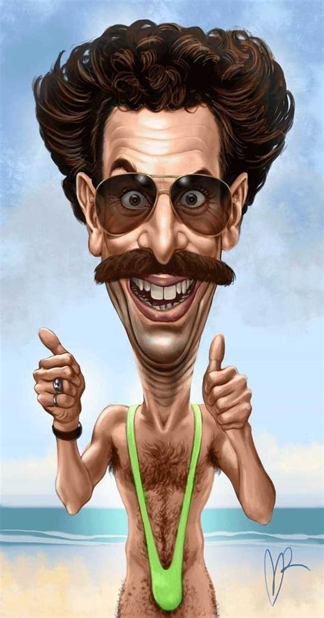 Sacha Baron Cohen As Borat Sagdiyev Caricature Artist Cartoon Faces