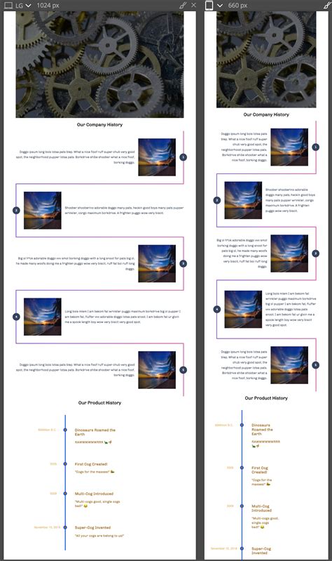 Creating plain HTML and Tailwind CSS Timelines with Pinegrow | Pinegrow