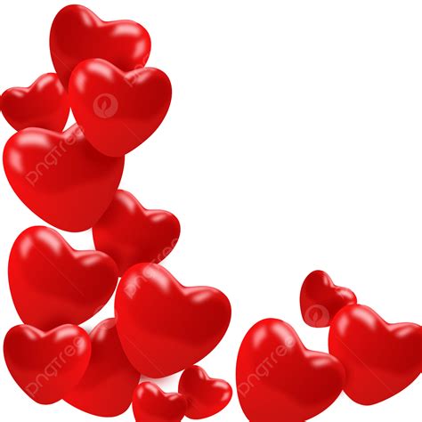 Valentines Day Hearts Vector Design Images 3d Render Hearts Floating