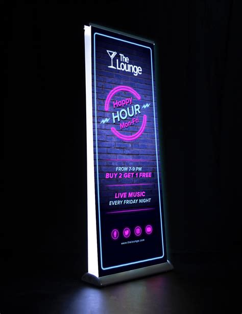Backlit Banner Stand Set Of 2 Custom Printed Posters