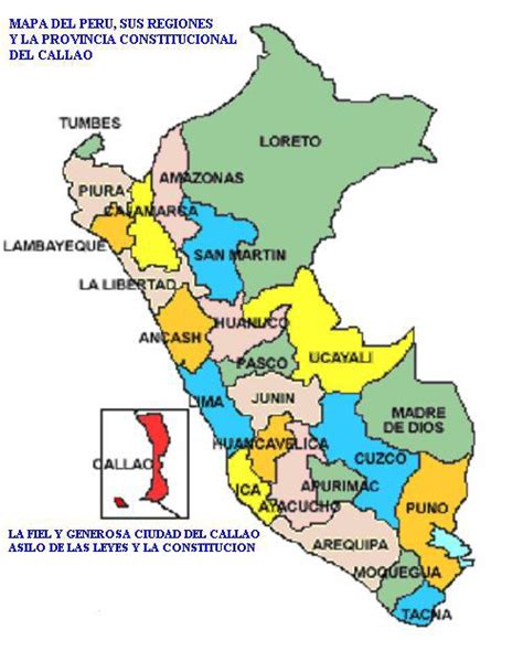 Elabore Un Mapa Del Peru Y Sus Regiones Por Favor Brainlylat
